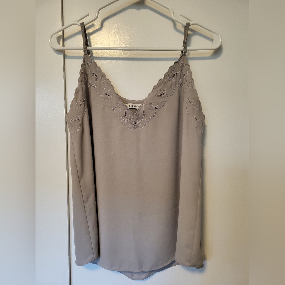 Babaton Gray Sleeveless Camisole Blouse Size XS
